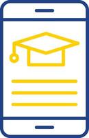 Elearning Line Two Colour Icon Design vector