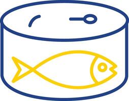 sardinas línea dos color icono diseño vector