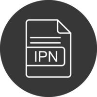 ipn archivo formato línea invertido icono diseño vector