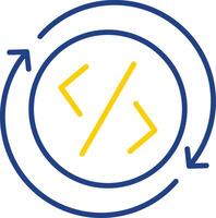 Development Line Two Colour Icon Design vector