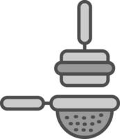 Tamping Line Filled Greyscale Icon Design vector