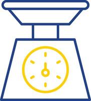 Weighing Machine Line Two Colour Icon Design vector