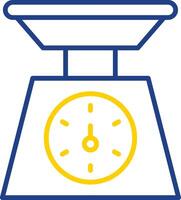 Weighing Machine Line Two Colour Icon Design vector