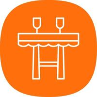 Table Line Curve Icon Design vector