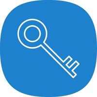 Key Line Curve Icon Design vector