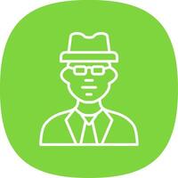 Man Line Curve Icon Design vector