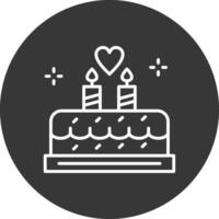 Anniversary Line Inverted Icon Design vector