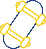 Skateboard Line Two Colour Icon Design vector