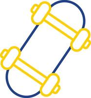 Skateboard Line Two Colour Icon Design vector