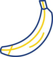 Banana Line Two Colour Icon Design vector