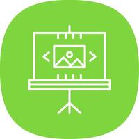 Slideshow Line Curve Icon Design vector