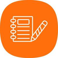 Notes Line Curve Icon Design vector