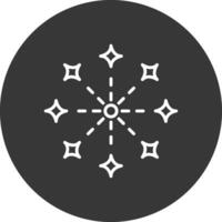 Firework Line Inverted Icon Design vector