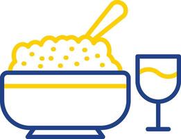 Iftar Line Two Colour Icon Design vector