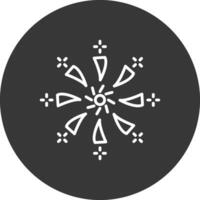 Firework Line Inverted Icon Design vector