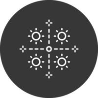 Firework Line Inverted Icon Design vector