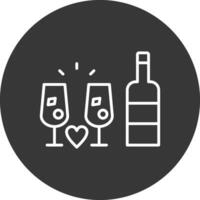 Drink Line Inverted Icon Design vector