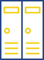 Lockers Line Two Colour Icon Design vector