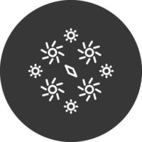 Firework Line Inverted Icon Design vector