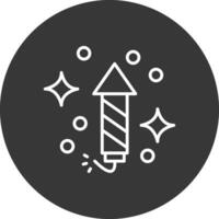 Firework Line Inverted Icon Design vector