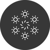 Firework Line Inverted Icon Design vector
