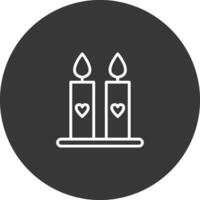 Candles Line Inverted Icon Design vector