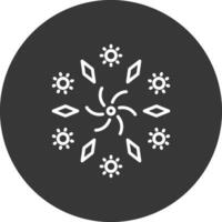 Firework Line Inverted Icon Design vector