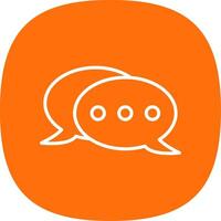 Messages Line Curve Icon Design vector