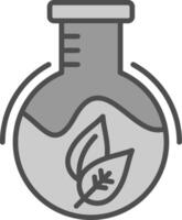 Test Tube Line Filled Greyscale Icon Design vector