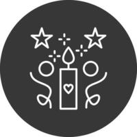 Candles Line Inverted Icon Design vector