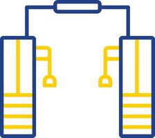 Cable Crossover Line Two Colour Icon Design vector