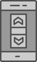 Scroll Bar Line Filled Greyscale Icon Design vector