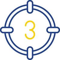 Countdown Line Two Colour Icon Design vector