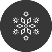 Firework Line Inverted Icon Design vector