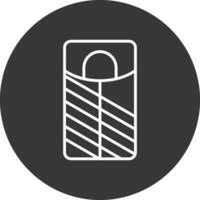 Sleeping Bag Line Inverted Icon Design vector