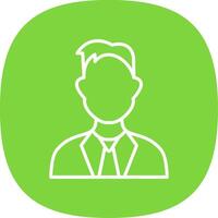 Man Line Curve Icon Design vector