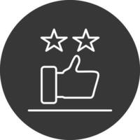 Rating Line Inverted Icon Design vector