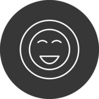 Happy Line Inverted Icon Design vector