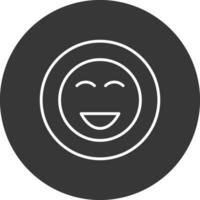 Happy Line Inverted Icon Design vector