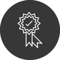 Medal Line Inverted Icon Design vector