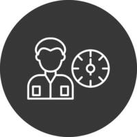 Working Hours Line Inverted Icon Design vector