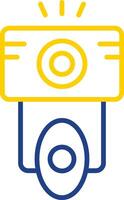 Camera Flash Line Two Colour Icon Design vector