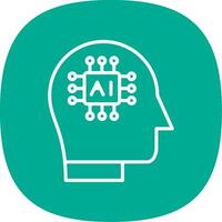 Cybernetics Line Curve Icon Design vector