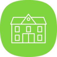School Line Curve Icon Design vector