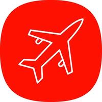 Old Plane Line Curve Icon Design vector