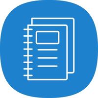 Notebook Line Curve Icon Design vector