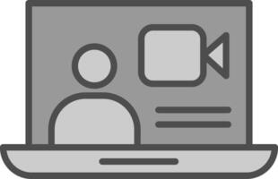 Call Line Filled Greyscale Icon Design vector