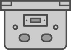 Box Line Filled Greyscale Icon Design vector
