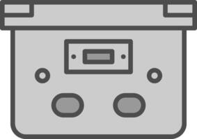 Box Line Filled Greyscale Icon Design vector