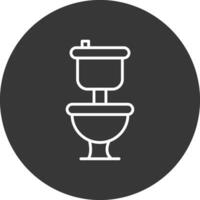 Toilet Line Inverted Icon Design vector